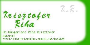 krisztofer riha business card